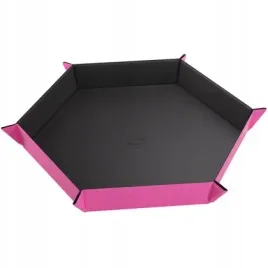 gamegenic-magnetic-dice-tray-hexagonal-black-pink-gamegenic