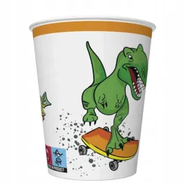 kubki-kubeczki-papierowe-crazy-dino-szalony-dinozaur-250ml-8szt