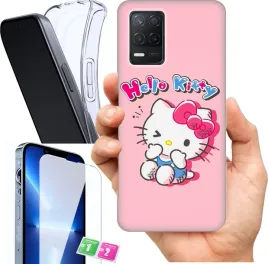 etui-na-realme-8-wzory-hello-kitty-szklo