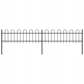 vidaxl-ogrodzenie-z-zaokraglonymi-koncami-stalowe-34x06-m-czarne