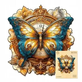 drewniane-puzzle-dla-doroslych-motyl-i-zegar-z-drewnianym-pudelkiem