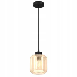 milagro-lampa-wiszaca-sombra-e27-czarny-bursztynowy