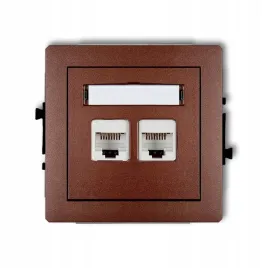 gniazdo-komp-2xrj45-kat-6-karlik-deco-braz-metalik