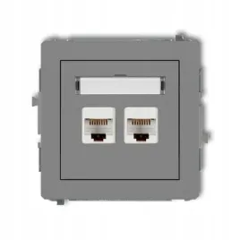 gniazdo-komp-2xrj45-kat-6-karlik-deco-szary-mat