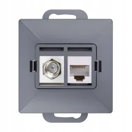 gniazdo-sat-rj45-kat-6-abex-perla-antracyt