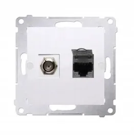 gniazdo-rj45-sat-simon-54-bialy
