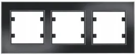 hager-ramka-potrojna-pozioma-lumina-szklo-czarne