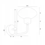 argon-kinkiet-ravello-e27-czarny-opal-dlugosc-wysokosc-22-cm