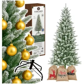 choinka-waska-jodla-killington-240cm-zielona-osniezona-slim-pe-pvc-jak-zywa