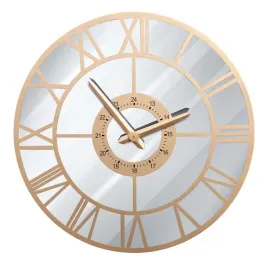 zegar-scienny-okragly-60-cm-stalowy-ze-zlotymi-akcentami-nowoczesny