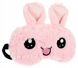 opaska-na-oczy-pluszowa-rozowa-kroliczek
