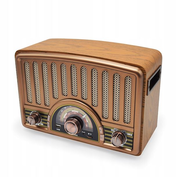 Radio sieciowo-bateryjne AM FM SW Retropolis Memphis Bluetooth microSD USB