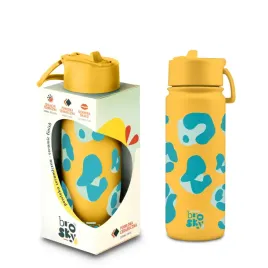 brosky-wild-zolta-butelka-na-wode-z-nadrukiem-w-motyw-zwierzecy-550-ml