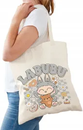 torba-bawelniana-ecru-nadruk-wzory-labubu-urocze-potworki
