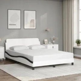 vidaxl-rama-lozka-z-wezglowiem-bialo-czarna-140x190-cm-ekoskora