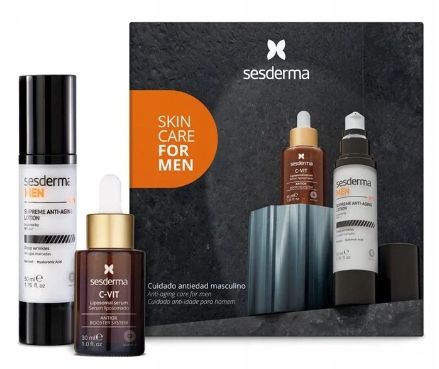 SESDERMA MEN ANTI-AGING FACIAL LOTION 50ML + C-VIT LIPOSOMAL SERUM 30ML