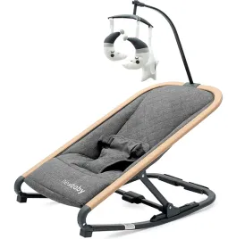 dzieciecy-lezaczek-bujaczek-snuggle-newbaby-szary