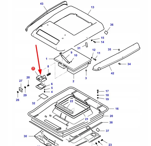 v31742910-oslona-dachu-kabiny-numer-katalogowy-czesci-v31742910