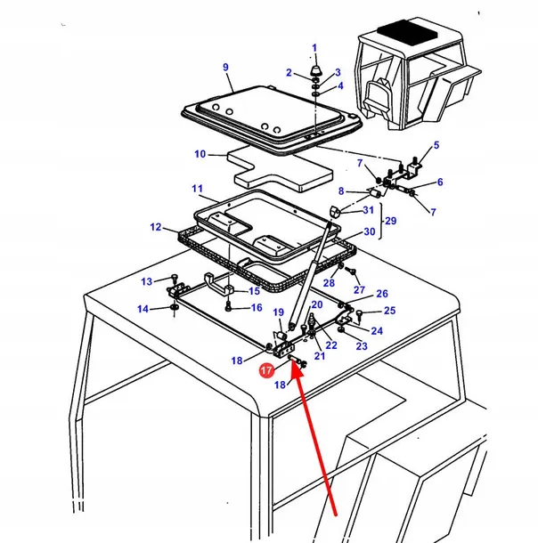 3303075m1-sworzen-klapy-dachu-numer-katalogowy-czesci-3303075m1