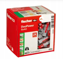 kolki-kolek-do-betonu-rozporowy-koszulki-fischer-duopower-8x40-100-sztuk