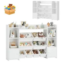 bialy-drewniany-regal-komoda-szafka-polka-na-zabawki-dzieciecy-z-pudelkami