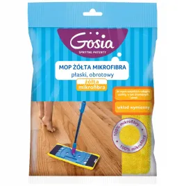 gosia-wklad-do-mopa-plaski-obrotowy-zolta-mikrofibra