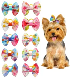 spinka-dla-psa-kokardka-dla-shih-tzu-york-terrier-szpic-10-sztuk-gumki