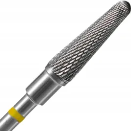 staleks-frez-z-weglika-spiekanego-sciety-stozek-zolty-expert-srednica-6mm