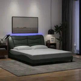 vidaxl-rama-lozka-z-led-bez-materaca-ciemnoszara-160x200-cm-tkanina