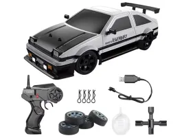 samochod-do-driftu-duzy-auto-para-dym-biala-toyota-4wd-led