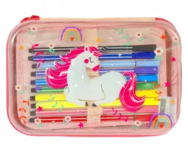 piornik-szkolny-z-wyposazeniem-silikonowy-przezroczysty-z-jednorozcem-kayet
