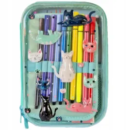 piornik-szkolny-z-wyposazeniem-silikonowy-przezroczysty-w-kotki-kayet