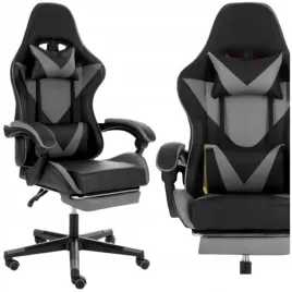 fotel-obrotowy-biurowy-gamingowy-podnozek-ergonomiczny-regulowany-czarny