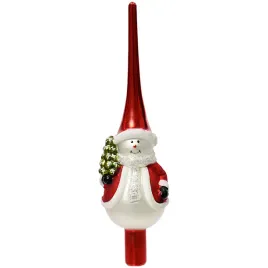 szklany-szpic-balwan-czerwony-28-cm-czubek-zabawny-matowy-duzy