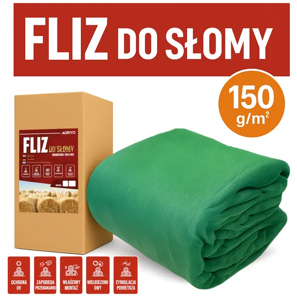 Fliz ochronny do słomy siana 9,8x12,5 150g