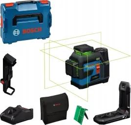 bosch-laser-plaszczyznowy-gll-12v-100-33-cg-zielony-uchwyt-lb-10-klamra
