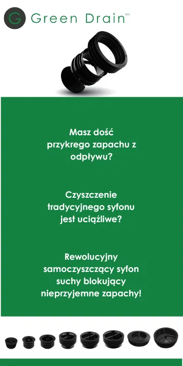 Infografika przedstawiająca syfony Green Drain.