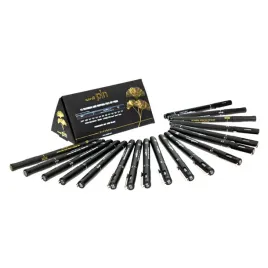 zestaw-cienkopisow-kreslarskich-uni-18-sztuk-w-czarnej-piramidce