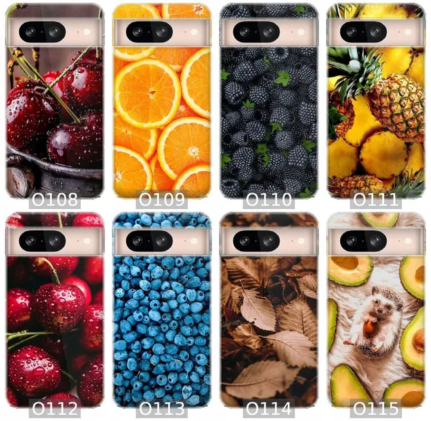 etui-na-google-pixel-8-wzory-owoce-typ-plecki