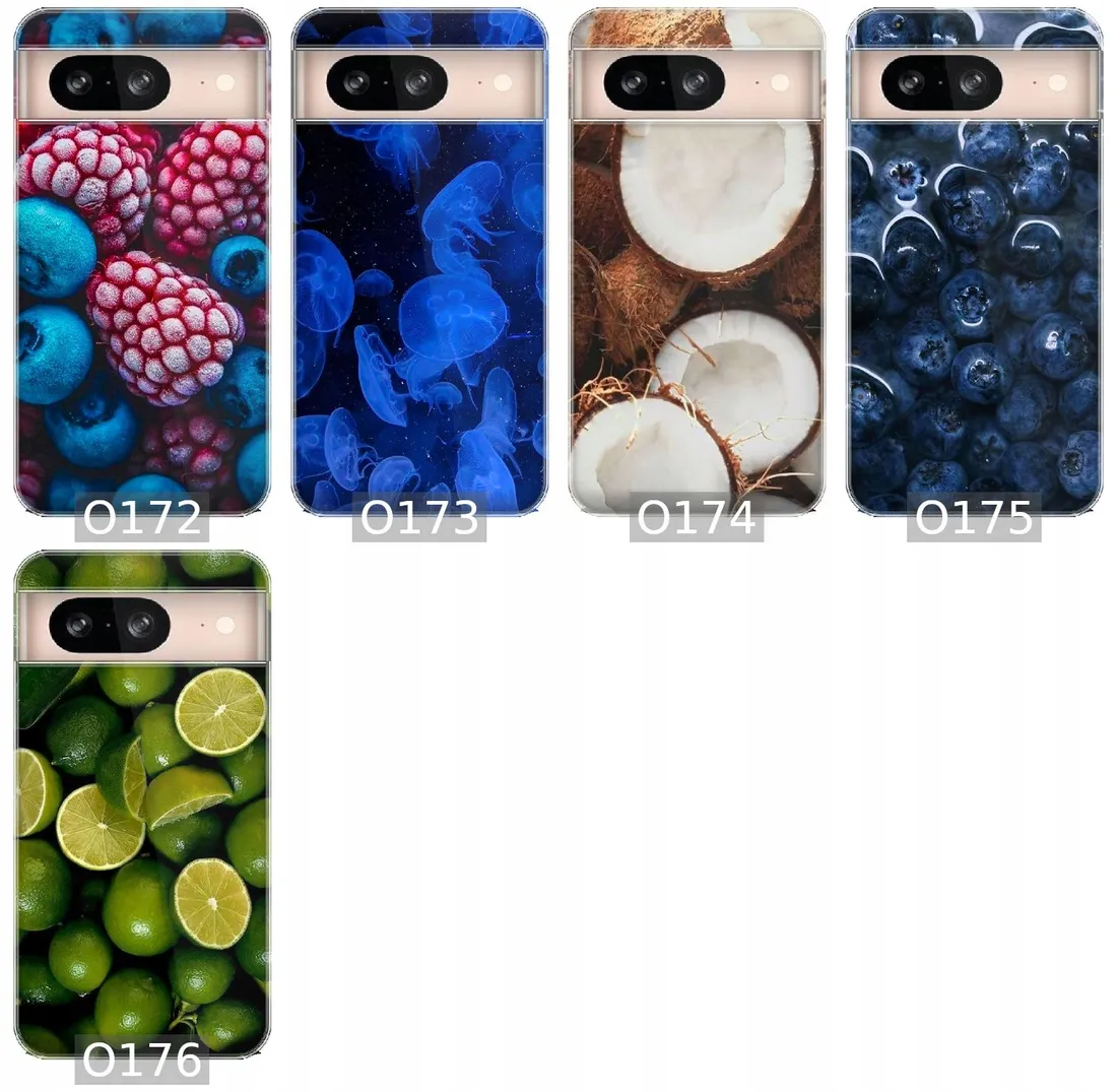 etui-na-google-pixel-8-wzory-owoce
