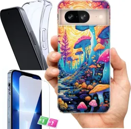 etui-na-google-pixel-8-wzory-grzyby-szklo