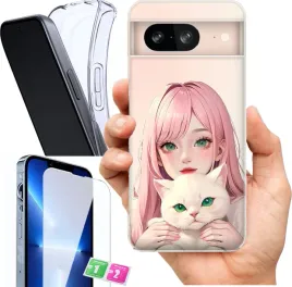 etui-na-google-pixel-8-wzory-anime-girl-szklo