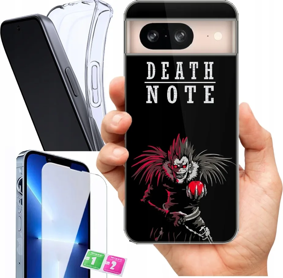 etui-na-google-pixel-8-wzory-death-note-szklo