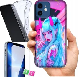 etui-na-apple-iphone-12-wzory-neon-girl-anime-szklo