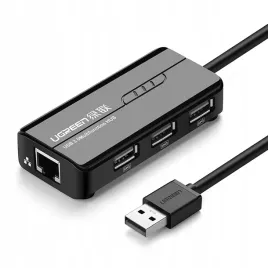 ugreen-adapter-sieciowy-rj45-usb-a-10-100mbps-hub-3-porty-usb-a-2-0