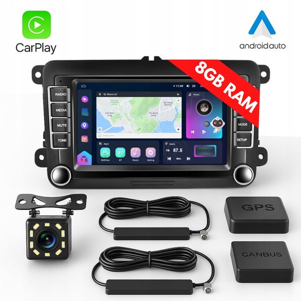 RADIO 8GB VOLKSWAGEN SEAT SKODA VW PASSAT B6 B7 GOLF 5 V 6 VI ANDROID WIFI