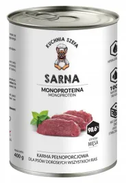 kuchnia-szefa-monobialkowa-karma-dla-psow-wszystkich-ras-puszka-sarna-400g