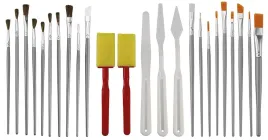 zestaw-akcesoriow-malarskich-flamingo-25-szt-pedzle-i-szpachelki