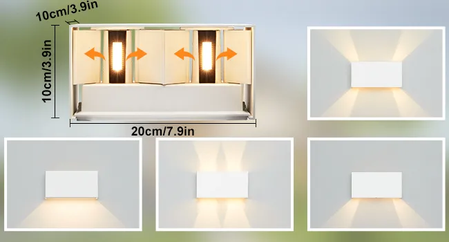 reflektor-scienny-prostokatny-kingwen-bialy-szerokosc-10-cm