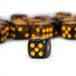 kosc-1szt-d6-k6-czarny-zloty-nadruk-dice-classic-rpg-dandd-mtg-gry-planszowe